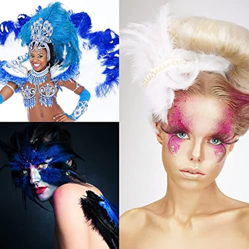 URFEDA Plumes Decoration, Lot de 10 Plumes d'autruche Naturelles Douces sans Odeur Piquante Plumes Naturelles Lot de 10 Plumes D'Autruche Naturelles pour décoration d’intérieur ou Mariage Violet