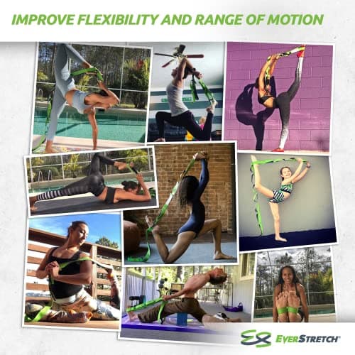 EverStretch Sangle Extensible Non élastique avec Boucles - Bougez Librement avec Cette Bande Extensible de qualité supérieure pour Sangle Yoga en Boucle pour Le Sport et la physiothérapie