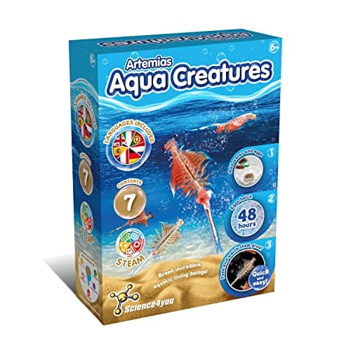 Science4you Artemia Créatures Aquatiques (Famille de Triops) Kit - Jouet Experiences scientifiques Enfants 5 6 7 8+ Ans - Créer Un écosystème pour Les Dragons d'eau Animaux Marins avec Petit Aquarium