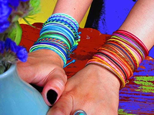 Bracelet Rouge Corde Simple | Fin Cordon Rond Souple de 2 mm | Tressé Main Avec Du Fil Ciré | Ajustable Unisexe et Résistant à l' Eau | #38