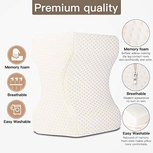 Dioxide Oreiller orthopédique pour Genou, Coussin Jambes Ergonomique pour Les Hanches, Le Dos, Les Jambes, Les Genoux, Choix idéal pour Dormir sur Le côté