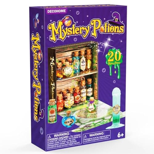 DECOHOME Set de Potion Mystère Vintage pour Enfants, mélange 20 bouteilles de Potion Magique, Jouets Artisanaux pour Garçons et Filles, Cadeaux Créatifs