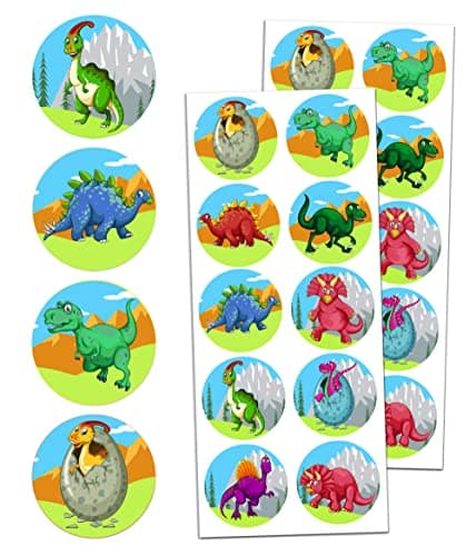 TownStix Dinosaure Autocollant Gommettes Stickers - 20 Feuilles, 200 Autocollant