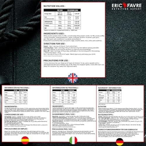 ISO WHEY ZERO 100% Pure Protéine - Pure Whey Protéine Isolate Savoureuse Pour Prise de Masse Musculaire - Assimilable Rapidement - 2 kg - Laboratoire Français Eric Favre (Choco coco)