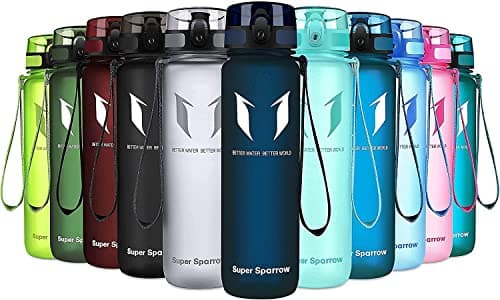 Super Sparrow Bouteille d'eau - Gourde - 1000ml - sans BPA - Convient pour Le Sport, la randonnée, l'école, Le Bureau, en Plein air