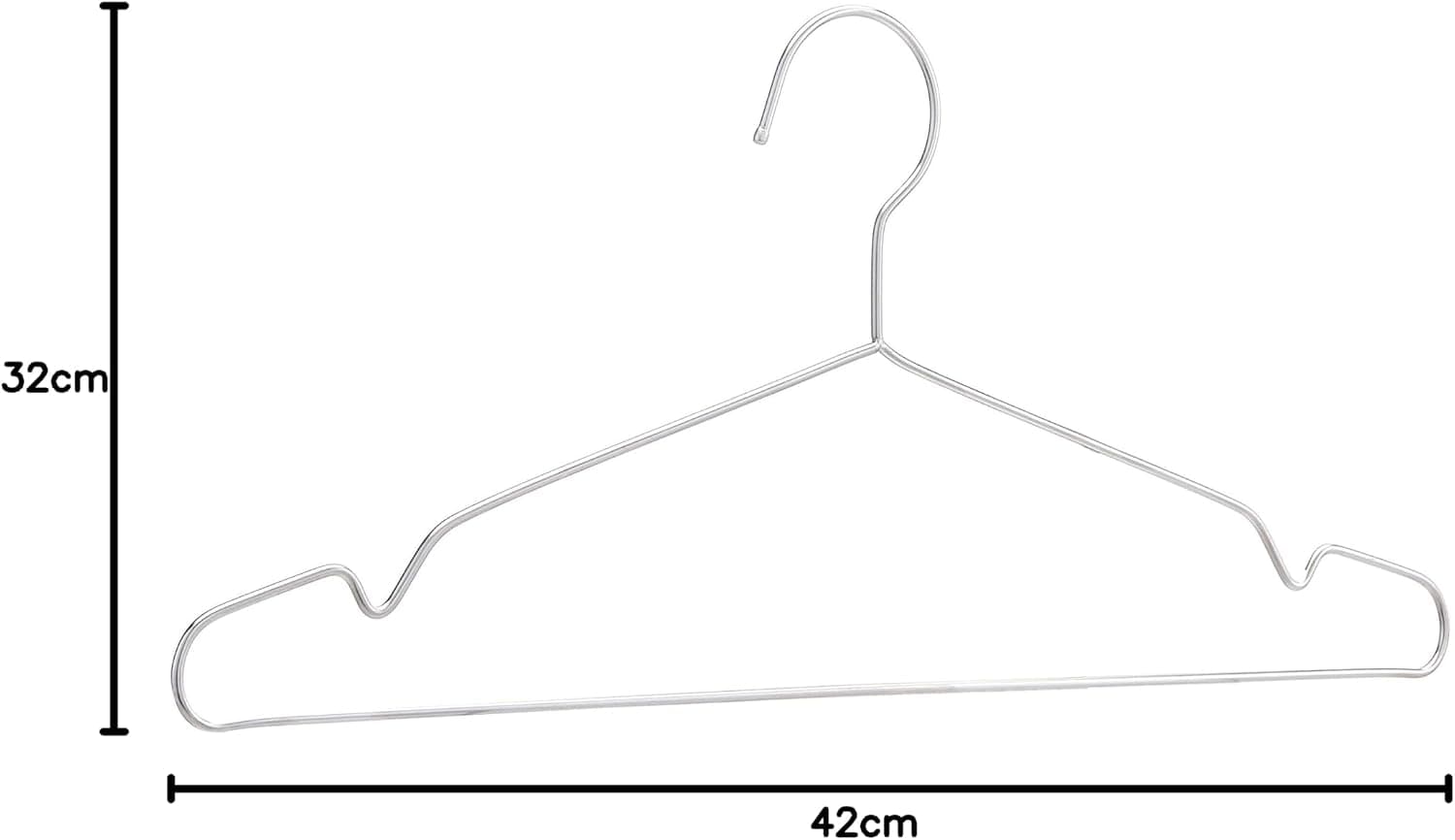 Amazon Basics cintres en acier inoxydable, 20 pièces, Chromé