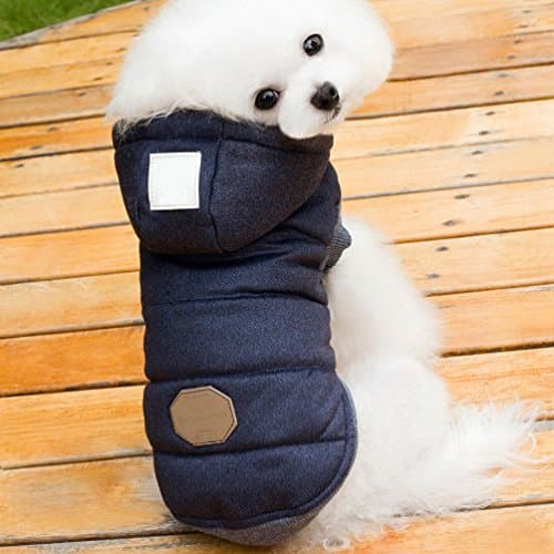 Selmai Manteau à capuche élégant pour petits chiens, vêtements pour chiens (Ce style est petit, veuillez choisir une taille plus grande)
