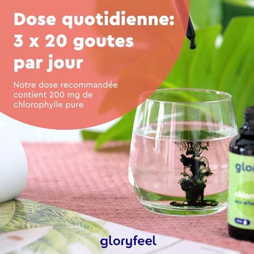 Chlorophylle Liquide de Luzerne 50ml (1500 Gouttes), 200mg de Chlorophylline par Dose, Liquide Sans Alcool, Chlorophylle Pure Liquide, 100% Végétalien et Sans Additifs, Complément Alimentaire