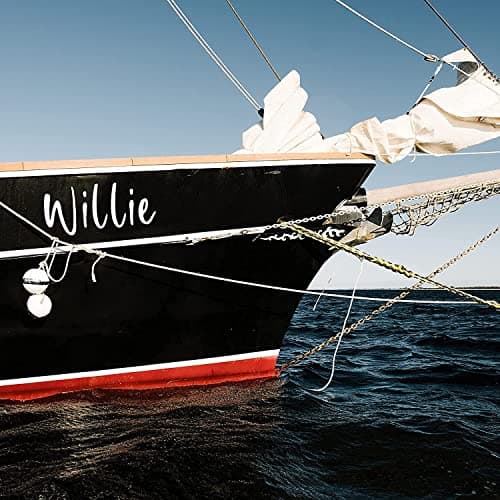 Wraplab Lettrage Nom Bateau Stickers Autocollant Personnalisable Homologué | pour Bateau, Jet Ski, Voilier, Catamaran, Rigide | Resistant Eau de mer et Soleil