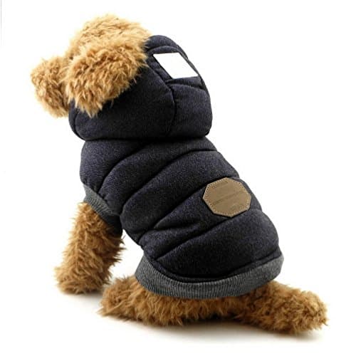 Selmai Manteau à capuche élégant pour petits chiens, vêtements pour chiens (Ce style est petit, veuillez choisir une taille plus grande)
