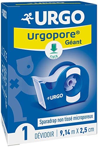Urgo - Sparadrap avec Dévidoir - Fixation Pansements/Dispositifs - Microporeux - 9,14 m x 2,5 cm