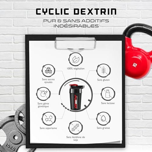 Cyclic Dextrin (Cluster Dextrin®) 1000 g - Poudre de glucides premium - Dextrine cyclique hautement ramifiée - Poudre énergétique brevetée pour plus d'énergie - Vegan