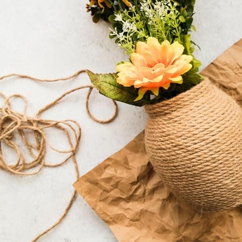 LZ.MZXU Corde de Jute 26mm x 10M Ficelle Jute Naturel Ficelles de Jardin Corde Corde Chanvre pour l'artisanat Jardinage Décoration Créatifs DIY l'emballage Cadeau