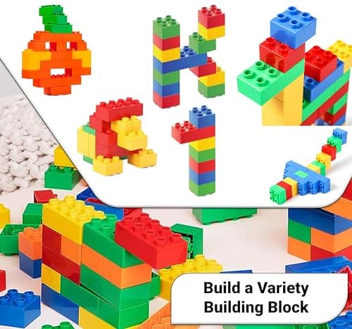NEEZ Bloc de Construction - Briques de Construction pour Tout-Petits Jeux, Jouet Éducatif, Développer Leur Motricité Fine pour Enfants de 1,5 à 3 Ans - Jeu de Blocs (150 pièces)