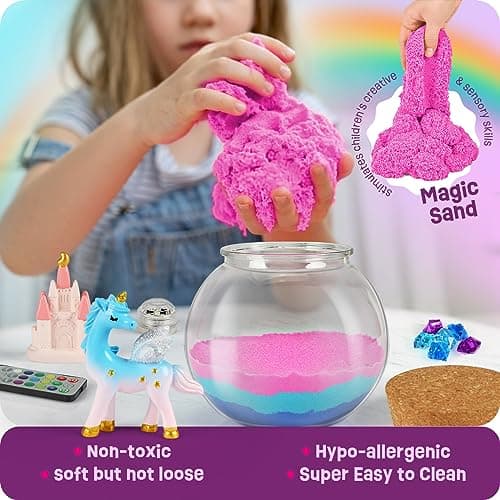 DIY-LAOESE Cadeaux Licorne – Kit de Terrarium – Cadeau d'anniversaire pour Filles âgées de 4 5 6 7 8-12 Ans – Jouets Licorne – Kit d'art et d'artisanat pour Enfants