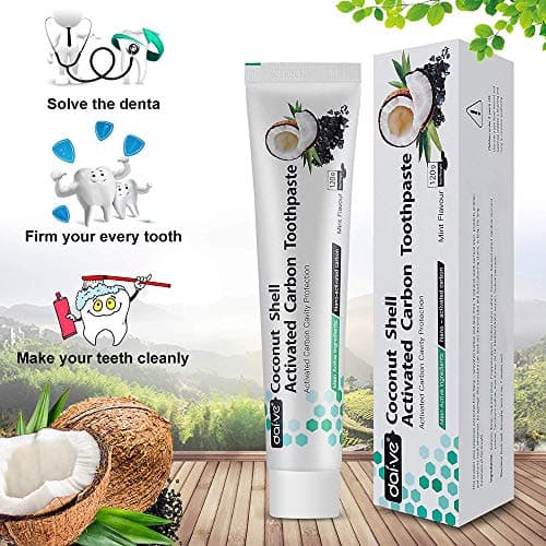 Vista Dentifrice Charbon 100% Naturel 1Pack Charbon Blanchiment Des Dents Sans Fluor Professionnel, Anti Tartre Dentifrice Bio