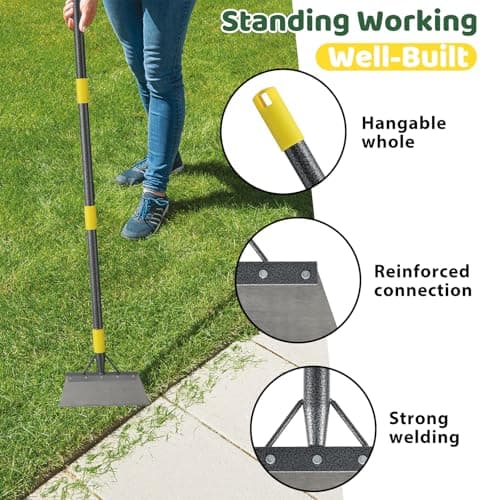 Pelle Jardinage, Outillage de Jardin Pelle de Nettoyage Multifonctionnelle de 165 cm avec Poignée d'extension en Acier Inoxydable, Grattoir à Percussion, pour Espace Extérieur, Maison, Ferme