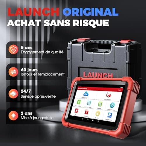 LAUNCH X431 CRP919XBT Valise Diagnostic Auto Multimarque, Contrôle bidirectionnel, CANFD&DOIP,Diagnostic sans Fil Bluetooth avec DBScar VII,FCA AutoAuth,VAG Guided,ECU Coding,IMMO