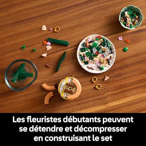 LEGO Botanique L’orchidée Miniature - Fleurs artificielles pour Adulte - Plante d'intérieur avec Pot Style Terracotta - Décoration intérieure - Idée Cadeau pour la St Valentin, Femme ou Homme 10343