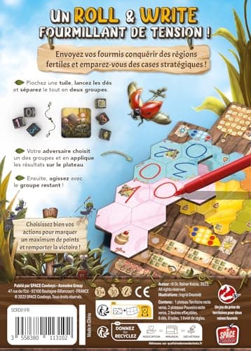 Asmodee Space Cowboys Marabunta - Jeux de société - Roll and Write - Entrez dans Le Monde Pas si paisible des Fourmis! - Jeux de tratégie à partir de 10 Ans -2 Joueurs - Version française