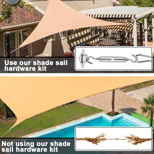 ANNTIM Kit Fixation Voile D'ombrage, Kit de Fixation pour Voile D'ombrage, Voile D'ombrage Fixations, Kit D'installation de Pare-Soleil en Acier Inoxydable pour Fixation Voile D'ombrage