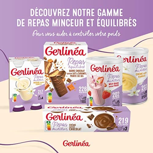 Gerlinéa - Crème Repas Minceur - Substitut de Repas Complet et Rapide - Saveur : Vanille - 540 g(L'emballage peut varier)