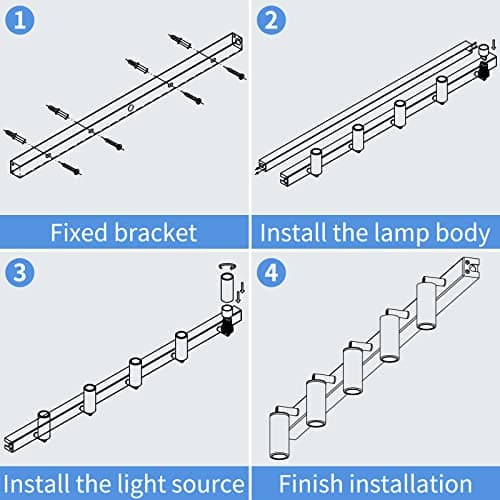 Eofiti Luminaire Plafonnier LED 5 Spots Orientables Moderne Plafonnier Spot Blanc 3W G9 LED 4000K Blanc Naturel 360LM Luminaire Plafond pour Salon Salle à Manger Cuisine Ampoules Incluses