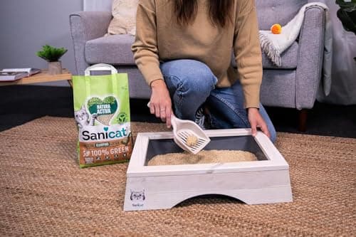 Litière Végétale Agglomérante Active Natura 100% Green, Haute Absorption et Formation d'agglomérats de manière Naturelle, Produit recyclé, biodégradable et compostable, 4 x 2.5 kg