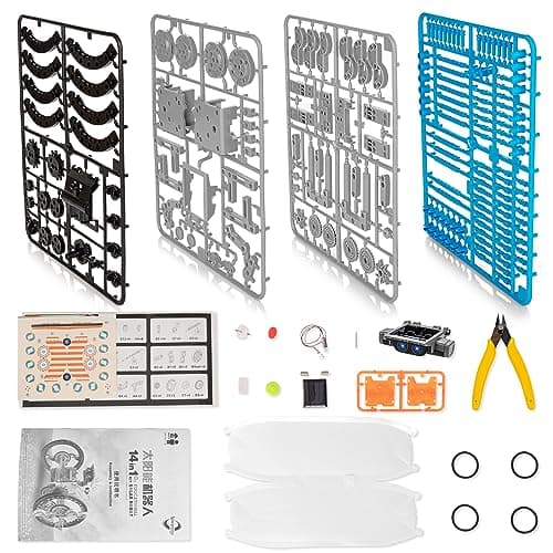Bravmate Robot Solaire pour Enfant,14 en 1 Kit à Construire de 190 Pièces Energie Solaire et Batterie Double DIY Cadeau pour Les Garçons de 10+ Ans
