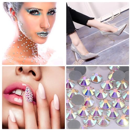 MytaYt 2880 Pièces Strass Thermocollant Pour Vetement Strass Hotfix Hot Fix Plat Retour Strass Strass a Coller pour Bricolage décoration, Vêtements-SS20/4.6-4.8mm