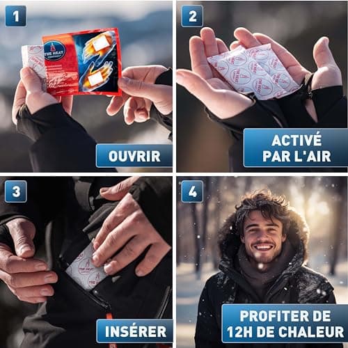 THE HEAT COMPANY Chauffe-Mains - Extra Chaud - Chaufferettes Mains - 12 Heures de Chaleur - Chaleur immédiate - autochauffante - purement Naturel - 10 Paires