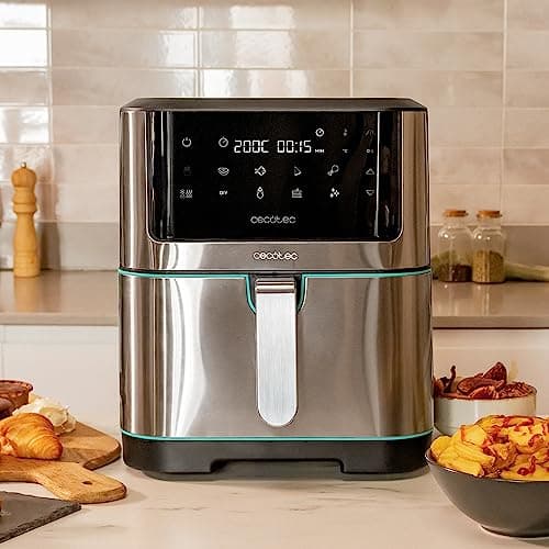 Cecotec Friteuse sans Huile de 8 L Cecofry Supreme 8000. Air Fryer de 1800 W, 10 Menus, Technologie Perfect Cook, Température Réglable 30oC - 200oC, Commande Tactile