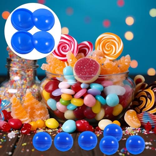 VICASKY 50PCS Boules De Loterie, 40MM Plastique Partie Bingo Remplacement Capsules Fournitures De Table Colorées for Loto Boules De Loterie Creux Machine Party