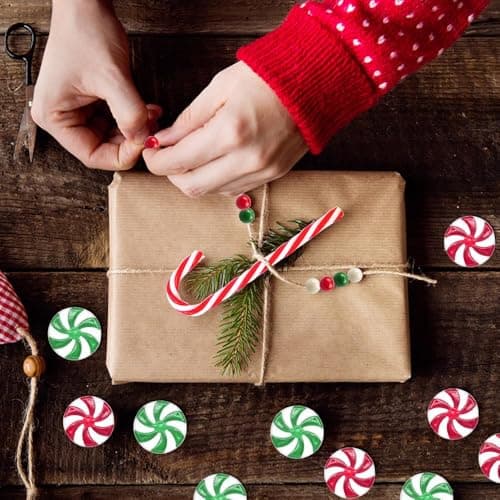Zfseyuh Décorations de Nël de Canne de Bonbon 24 Pièces Canne de Bonbons Plastique de Noël avec Corde Sucre d'orge pour Sapin de Noël Sucette Ornement Suspendu