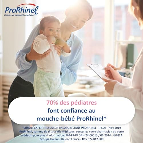 PRORHINEL Embouts Jetables Mouche pour Bébé, pour Nez Bouché, Fabriqué en France, 20 Embouts Souples - Lot de 4