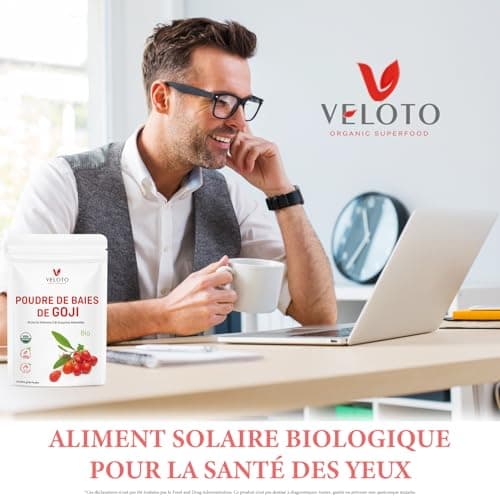 Poudre de Goji Bio Extraits, Baies Biologiques de Goji Poudre, Baies de Goji Bio de Qualité Supérieure - Immunité et Fatigue, Sans Additifs, Sans OGM, Supplément de Fines Herbes, 454g/1lb