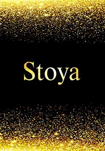 Stoya Notebook: Personalized Journal to Write In Notebook - Printed Glitter Black and Gold , Notebook Journal - 110 pages, 7x10 inch. Christmas gift , birthday gift idea