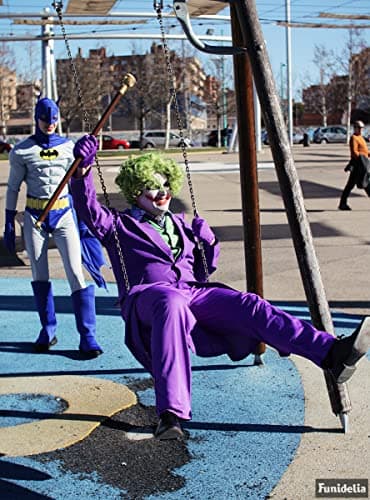 Funidelia | Canne Joker 100% Officielle pour Femme et Homme Super héros, DC Comics, Méchants, Accessoire pour déguisement - Déguisements Amusants pour Vos soirées.