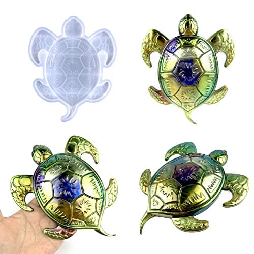 URFEDA Moule en Résine Silicone 3D Tortues de mer Suspension Murale Moule en Résine Époxy Moule en Résine d'animaux Marins Moules à Bougie Silicone pour Bricolage Souvenirs Artisanat Cadeau