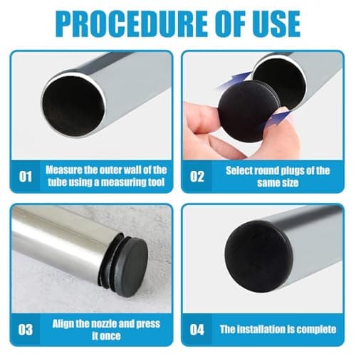 Lot de 10 Bouchons à Lamelles Ø 25/22/20 mm - Polyéthylène Noir - Usage Polyvalent, Cache Tube en Plastique Robuste Capuchons de Protection, Patin Chaise (22mm)
