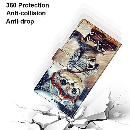 DiaryTown Coque pour Honor Magic 6 Lite Magnétique Fentes de Cartes Protection Cover Antichoc Silicone Housse Honor Magic6 Lite 5G Etui en Cuir PU Portefeuille Flip Case - Chat d'aventure