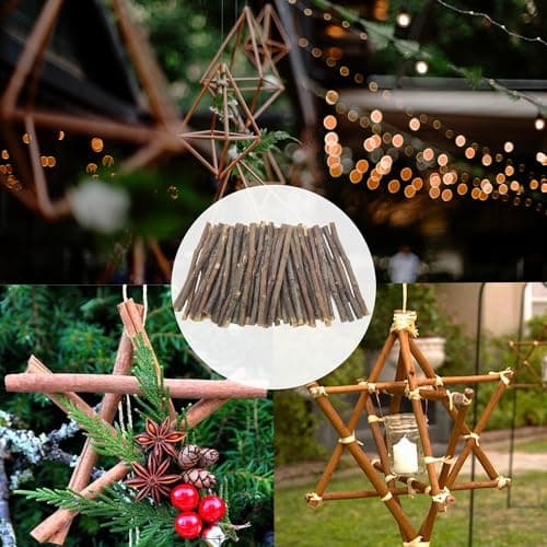 ZAHD 50 Pcs Branches Bâtons Bois Flotté Pièces en Bois Branches en Bois Cadeaux De Bricolage Rustique bâtonnets de branches naturelles en bois artisanat Bois Flotté en Embellissements (Marron bois)