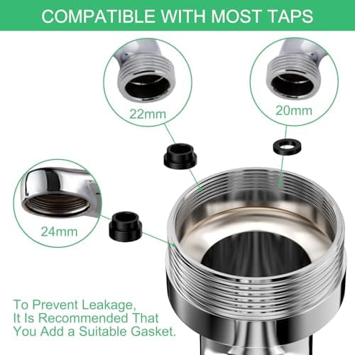 Ghazpmuk Robinet à Rallonge Rotatif Multifonctionnel, Aérateur de Robinet, Mousseur Robinet de Rallonge Pivotant à 1080°, Extension Robinet Avec 2 Modes de Pulvérisation, pour Cuisine Salle de Bain