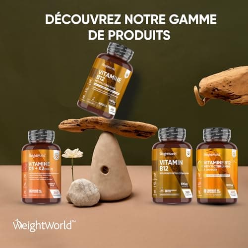Vitamine B12 Méthylcobalamine 1000mcg - 400 Comprimés À Croquer Goût Citron Forte Dose - Vitamine B12 Vegan Pure Pour Fatigue, Immunité, Métabolisme, Système Nerveux (EFSA) - B12 Vitamine Adulte
