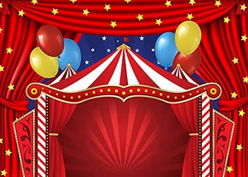 Tente Rouge Cirque thème fête Fond Carnaval carrousel bébé Douche Anniversaire Photographie Fond