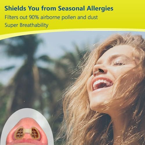 Filtres nasaux WoodyKnows Allerscreen, modèle 2024, aide aux allergies saisonnières et à la poussière (Essai S/M/L/XL)