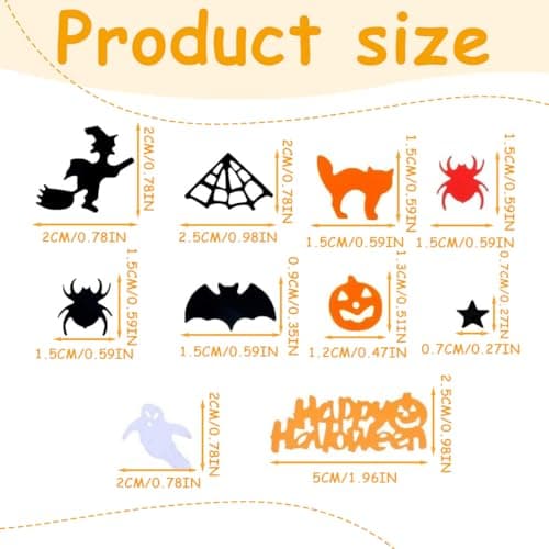 UENXRXE 3 Sacs Halloween Décorations Citrouilles Araignées Chauves-Souris Sorcières Crânes Fantôme Halloween Confettis Pour Halloween Décorations De Table Fête Fournitures