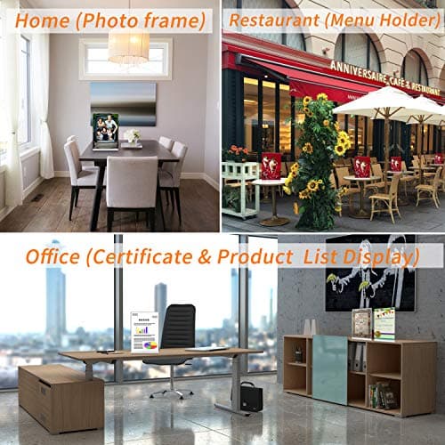 Lot de 6 Présentoirs de Table A5 en T - Présentoirs A5 en Acrylique - Support Menu Support plexi A5 pour Restaurant, Hôtel, Exposition, Bureau, école