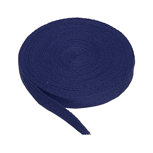 PATIKIL Sangle Sergé Coton 15mm(5/8") 9m(10 Yards) Coton Ruban Biais Lien Ruban Chevron Sangle Couture pour Couture Cadeau Emballage Artisanat DIY Marine Bleu