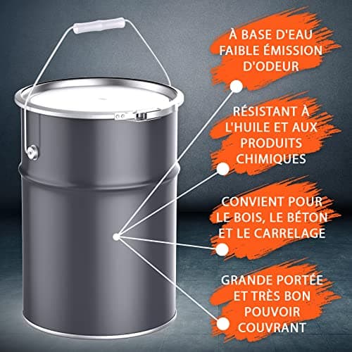 BEKATEQ Peinture protection bois BE-420 Blanc 10l I Peinture pour bois intérieur & extérieur à base d'eau I Vernis pour parquets, portes, escaliers, clôtures I Protection contre les intempéries